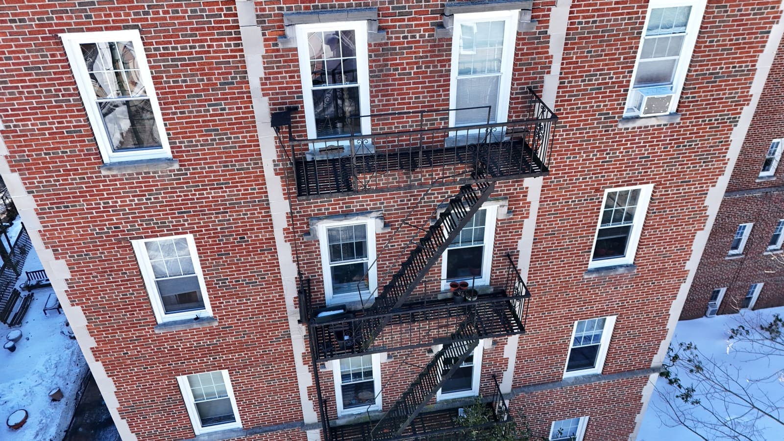 Drone field photograph, plate 029, 2026-02-05, New Jersey fire escape inspection by Oyster Fire Escape Inspections