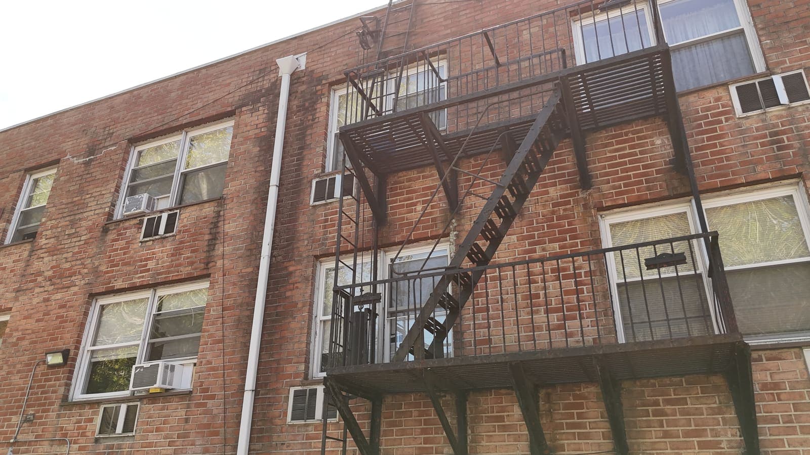 Drone field photograph, plate 126, 2026-05-07, New Jersey fire escape inspection by Oyster Fire Escape Inspections